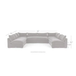 Fossil 5-Piece Sectional - Henry Charcoal - 152" 10 Fossil 5-Piece Sectional - Henry Charcoal - 152" -France and Son Store UATR 010 152 S2 DIM 1