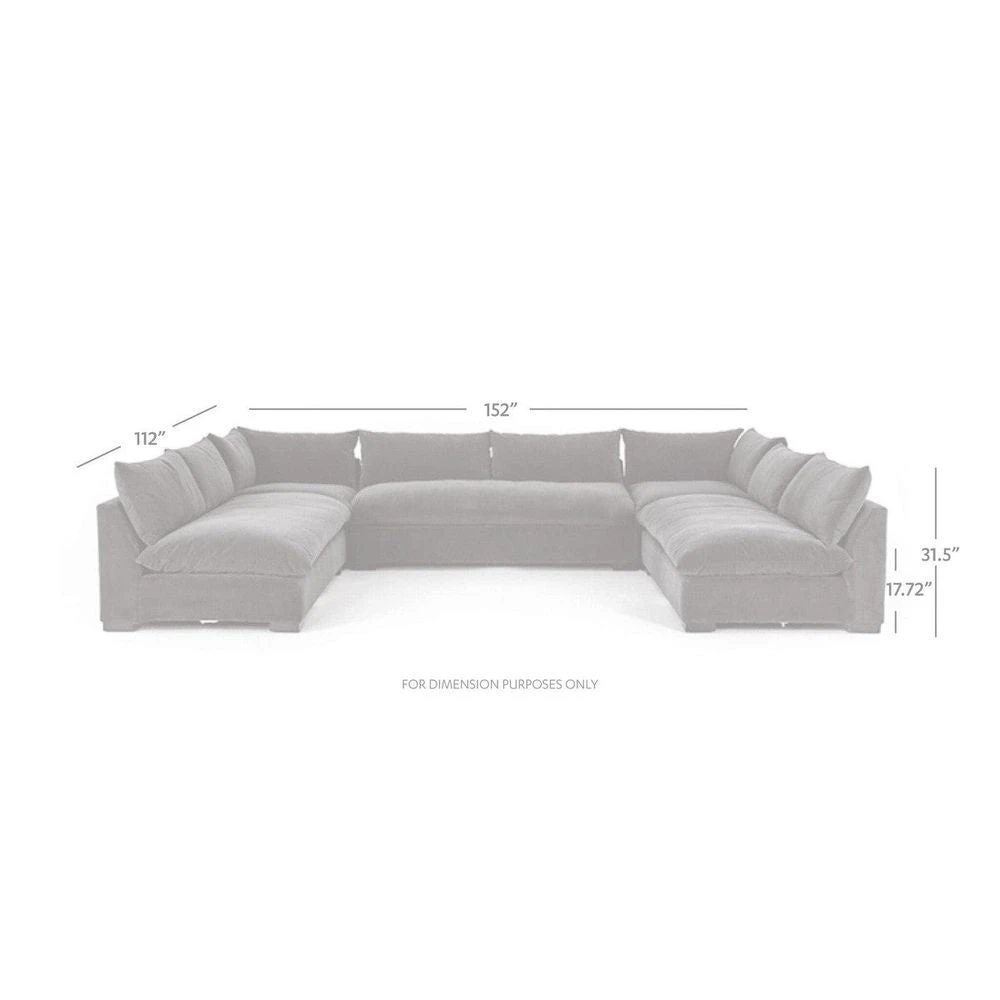 Fossil 5-Piece Sectional - Henry Charcoal - 152" 5 Fossil 5-Piece Sectional - Henry Charcoal - 152" - Image 3