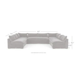 Fossil 5-Piece Sectional - Ashby Oatmeal - 152" -France and Son Store UATR 010 241P S2 DIM 1 025d4984 3be4 4c8c 9393 ee6415c61082