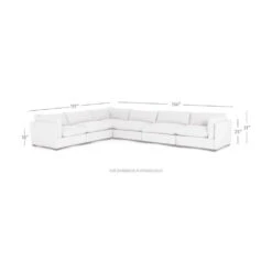 Coral 6-Piece Sectional - Bennett Moon -France and Son Store UATR S07 925 DIM 1