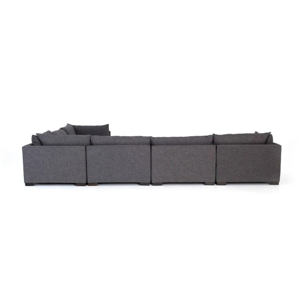 Coral 6-Piece Sectional With Ottoman - Bennett Charcoal 5 Coral 6-Piece Sectional With Ottoman - Bennett Charcoal - Image 3