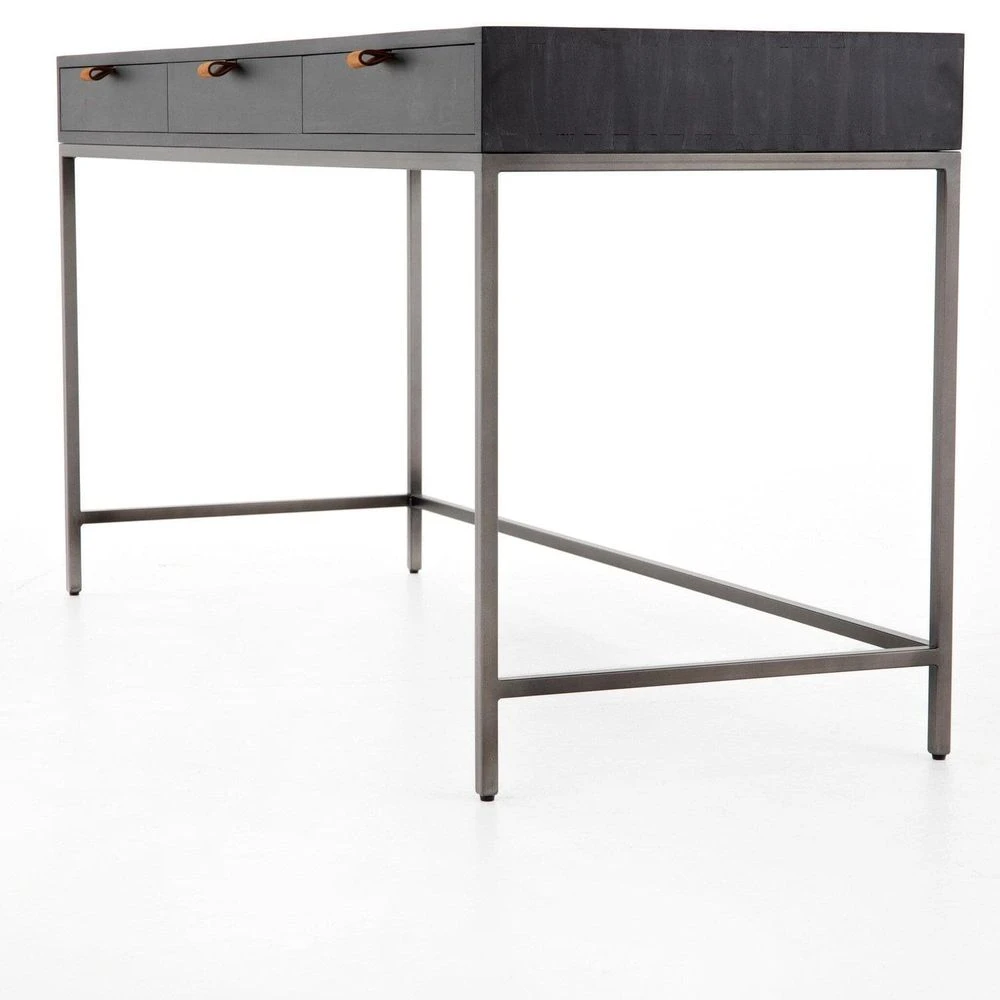 Troy Modular Writing Desk - Black Wash Poplar 8 Troy Modular Writing Desk - Black Wash Poplar - Image 6