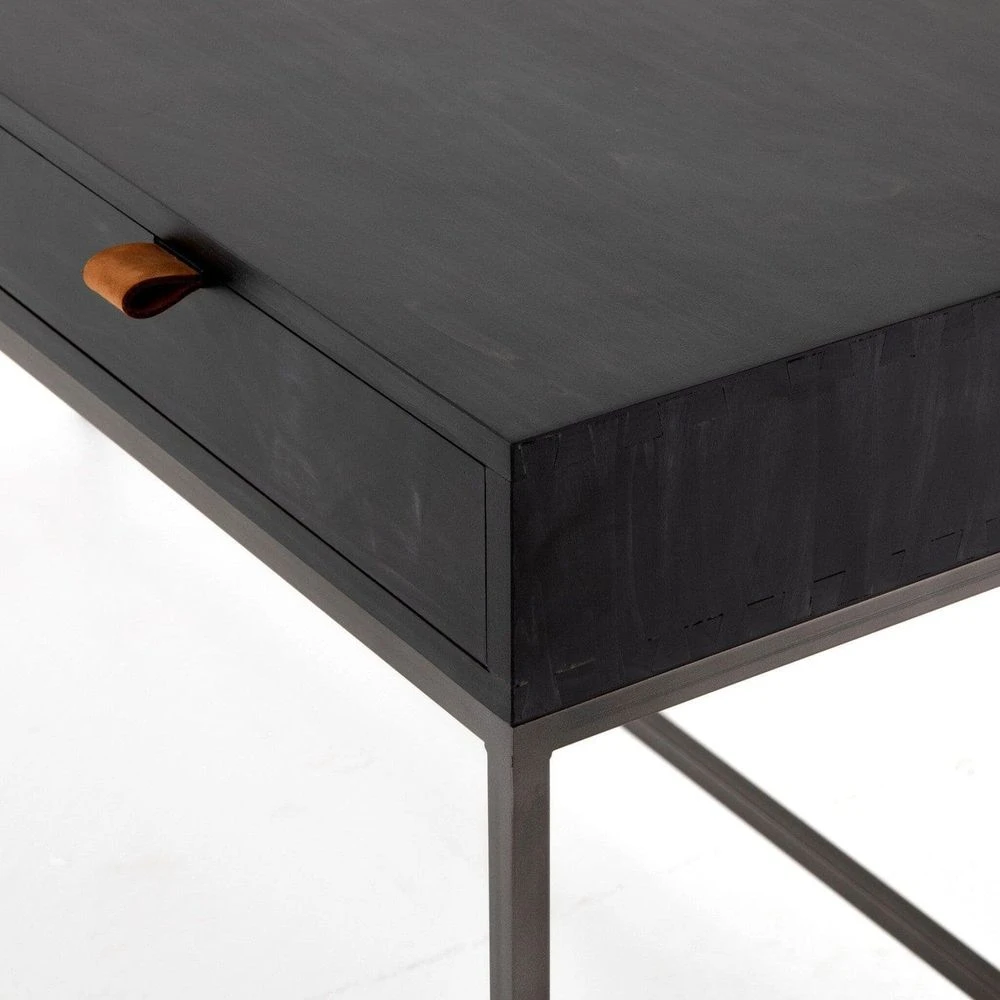 Troy Modular Writing Desk - Black Wash Poplar 9 Troy Modular Writing Desk - Black Wash Poplar - Image 7