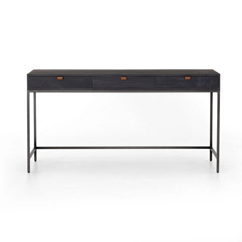 Troy Modular Writing Desk - Black Wash Poplar 3 Troy Modular Writing Desk - Black Wash Poplar