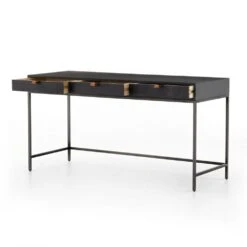 Troy Modular Writing Desk - Black Wash Poplar 25 Troy Modular Writing Desk - Black Wash Poplar -France and Son Store UFUL 033A OPN 1