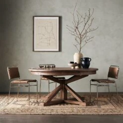 Tahlia Extension Dining Table - Rustic Sundried Ash -France and Son Store VCID 26 58 HOV 1 82f53708 ed38 4a5d 81c9 a83b5453b4d4