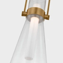 Elwood 9" Conical Pendant - Brass With Clear Glass -France and Son Store VCS IKF IKF5455HABCG D2