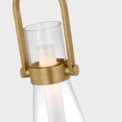 Elwood 9" Conical Pendant - Brass With Clear Glass -France and Son Store VCS IKF IKF5455HABCG D4