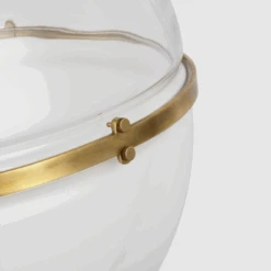 Zaney 14" Globe Pendant - Brass With Clear Glass -France and Son Store VCS TOB TOB5486HABCGWG D2