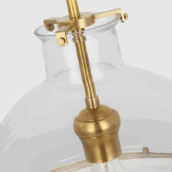 Zaney 14" Globe Pendant - Brass With Clear Glass -France and Son Store VCS TOB TOB5486HABCGWG D3