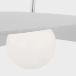 Kingsley 35" Tri Pendant - Polished Nickel W/ Matte White Shade -France and Son Store VCS WS WS5048PNWHT D3