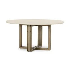 Veyra Dining Table - Parchment White -France and Son Store VEVR 047 PRM 1 00074524 04a0 4b1f 8da6 9b9f18d2a62e