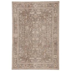 Aurelia Oriental Gray/ Cream Runner Rug (3'X8')