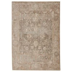 Tango Oriental Dark Taupe/ Gold Runner Rug (2'6"X12')