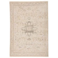 Bodhi Medallion Cream/ Light Gray Runner Rug (2'6"X12')