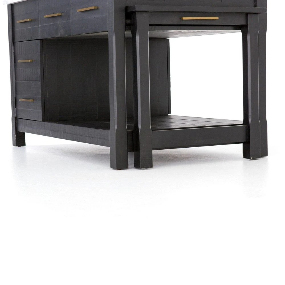Maxwell Kitchen Island - Black Acacia 7 Maxwell Kitchen Island - Black Acacia - Image 5