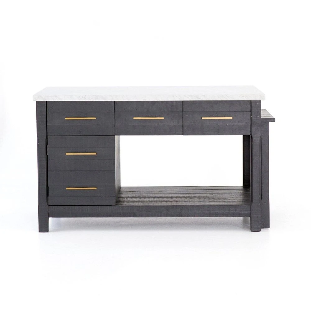 Maxwell Kitchen Island - Black Acacia 3 Maxwell Kitchen Island - Black Acacia