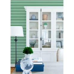 Versa Stripe Wallpaper -France and Son Store Versa Stripe Signature Green LR
