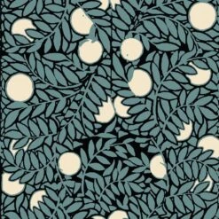 Orange Grove Wallpaper -France and Son Store WC322 3 Orange Grove Blue Cream