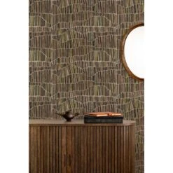 Jamaican Waves Wallpaper -France and Son Store WCFM10 OC JamaicaWaves OliveCocoa