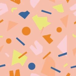 Shapes Wallpaper 22 Shapes Wallpaper -France and Son Store WCPK106 PE Shapes Peach