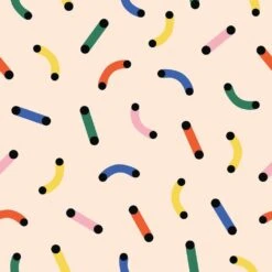 Macaroni Wallpaper -France and Son Store WCPK109 PE Macaroni Peach