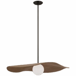 Windsor 28" Pendant - Bronze W/ Oak Shade