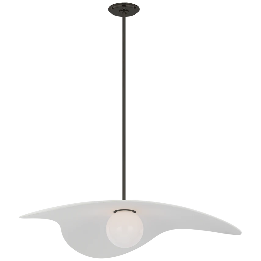 Kingsley 35" Tri Pendant - Bronze W/ White Shade 3 Kingsley 35" Tri Pendant - Bronze W/ White Shade