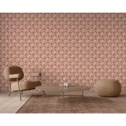 Woodland Bloom Wallpaper -France and Son Store WoodlandBloom PinkPeppercorn 1
