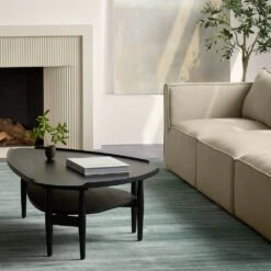 Yamir Handmade Solid Aqua Area Rug (12'X15') -France and Son Store YAS03 7