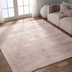 Yamir Handmade Solid Pink Runner Rug (3'X12') -France and Son Store YAS15 4 31897d6c 8333 4272 98ad 876938b418f0