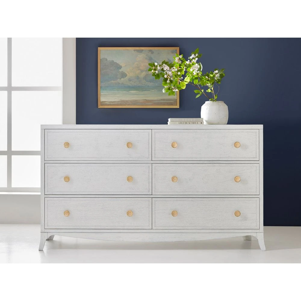 Hampton 6 Drawer Dresser - White 4 Hampton 6 Drawer Dresser - White - Image 2