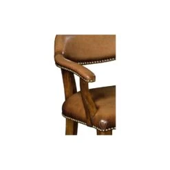 Walnut Upholstered Library Counter Stool -France and Son Store a42daa1efbdc60f6a0418627e24ed200f43ae780 full