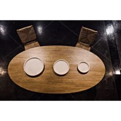 Noir Round Tray, White Stone -France and Son Store ac138 16 2 lg