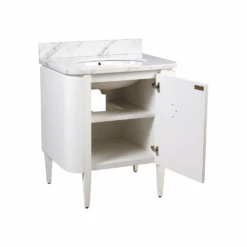 Briallen 30" White Vanity With Oval Undermount Sink -France and Son Store ba1f4879216311ce36633f679fddb25794f2a939