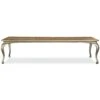 Pinnacle Rectangle Dining Table - Champagne Mist -France and Son Store c062 419 201 front 2leaves
