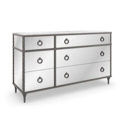 Deluxe Double Dresser - Grey, Green, White