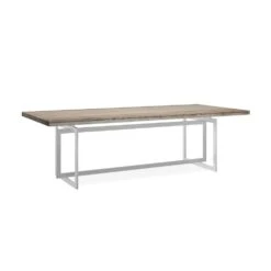 Postcard Dining Table - Sandstone / Brushed Chrome