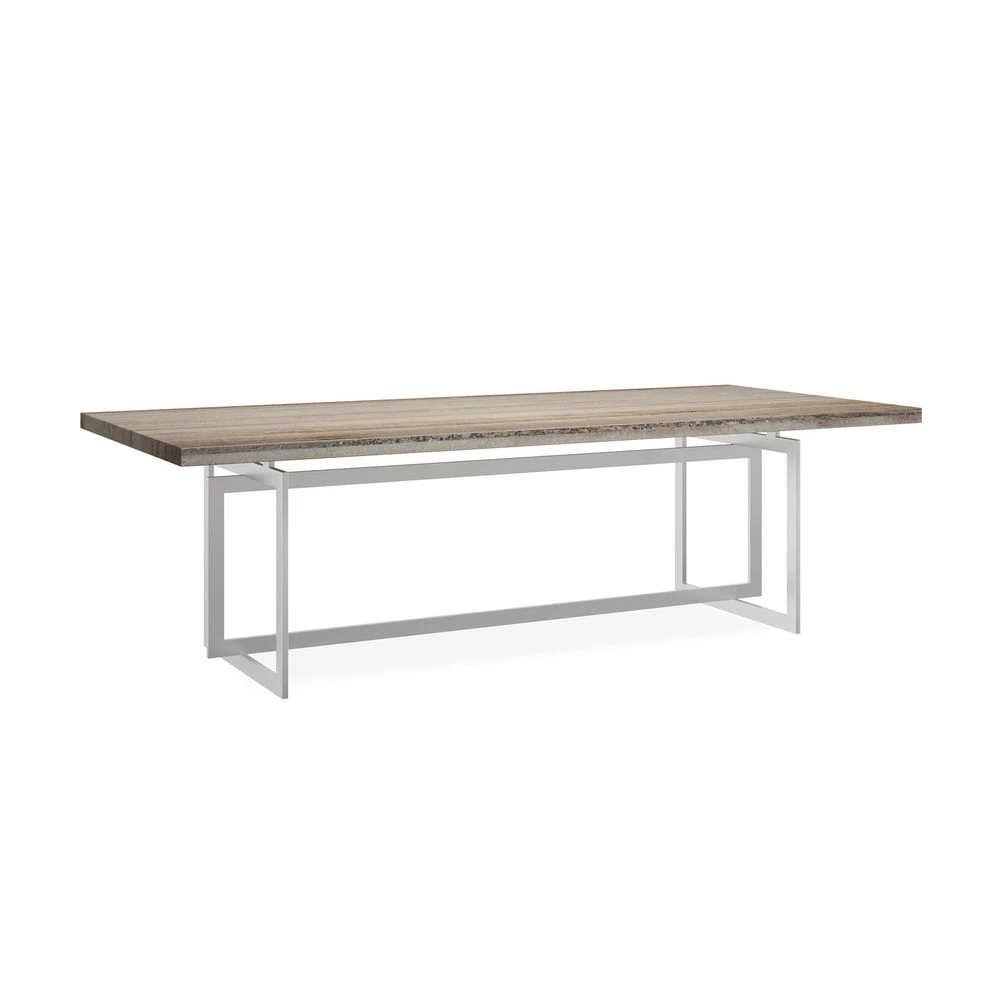 Postcard Dining Table - Sandstone / Brushed Chrome 3 Postcard Dining Table - Sandstone / Brushed Chrome
