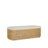 Anisa Sea Sand Storage Bench, Dunmeyer Parchment