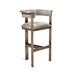 Lilith Hide Bar Stool - Bronze