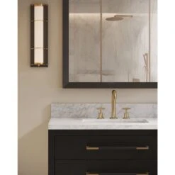Verona 36" Black Linen Vanity With Rectangular Undermount Sink -France and Son Store de5c30c86f74efd04ea53d284a1a8824482636f0