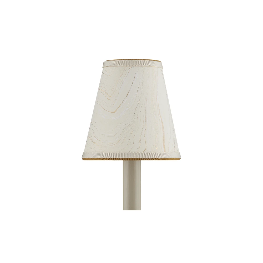 Marble Cream Paper Tapered Chandelier Shade 5 Marble Cream Paper Tapered Chandelier Shade - Image 3