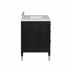 Verona 36" Black Linen Vanity With Rectangular Undermount Sink -France and Son Store fb85e01ff1ad318812c8e0af8bbeac685d761b88