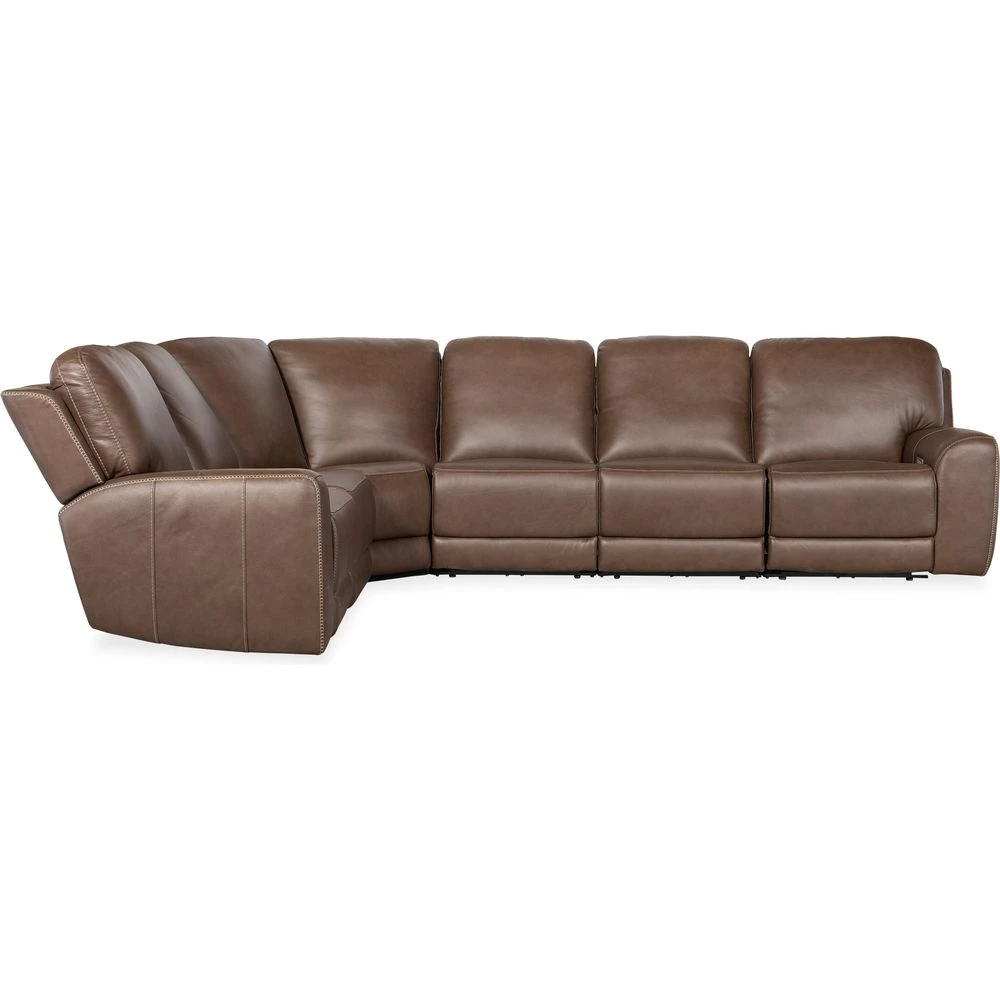 Beacon 6 Piece Sectional With Power Recline & Power Headrest (Configuration 2) - Brown 8 Beacon 6 Piece Sectional With Power Recline & Power Headrest (Configuration 2) - Brown - Image 6