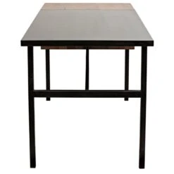 Noir Algeron Desk With Black Metal -France and Son Store gdes144mtb 4 lg