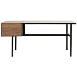 Noir Algeron Desk With Black Metal -France and Son Store gdes144mtb 6 lg