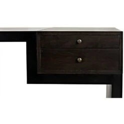 Noir Alvaro Desk - Black Steel With Ebony Walnut -France and Son Store gdes179mtb 12 lg