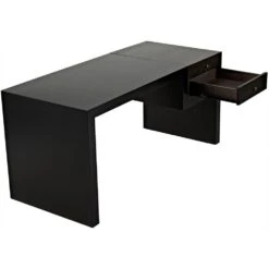 Noir Alvaro Desk - Black Steel With Ebony Walnut -France and Son Store gdes179mtb 7 lg