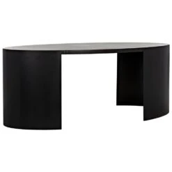 Noir Marigold Desk Ebony Walnut With Black Steel -France and Son Store gdes186eb 2 lg